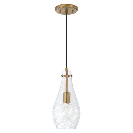 Capital Lighting AA1006AD One Light Pendant, Aged Brass