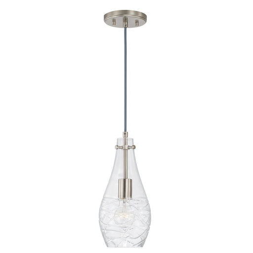Capital Lighting AA1006BN One Light Pendant, Brushed Nickel
