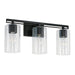 Capital Lighting AA1008MB Three Light Vanity, Matte Black