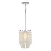 Capital Lighting AA1012PN One Light Pendant, Polished Nickel