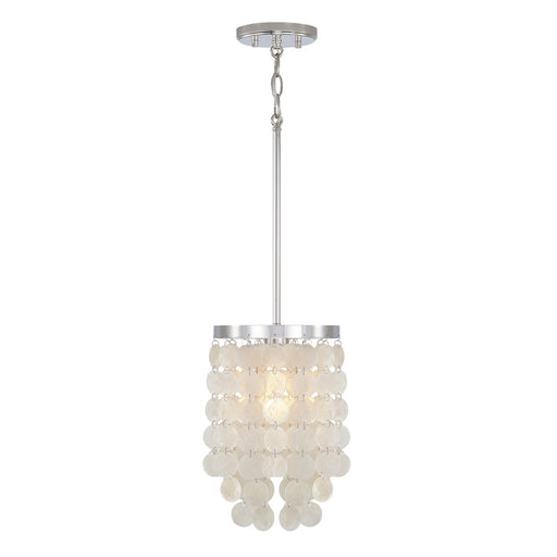 Capital Lighting AA1012PN One Light Pendant, Polished Nickel