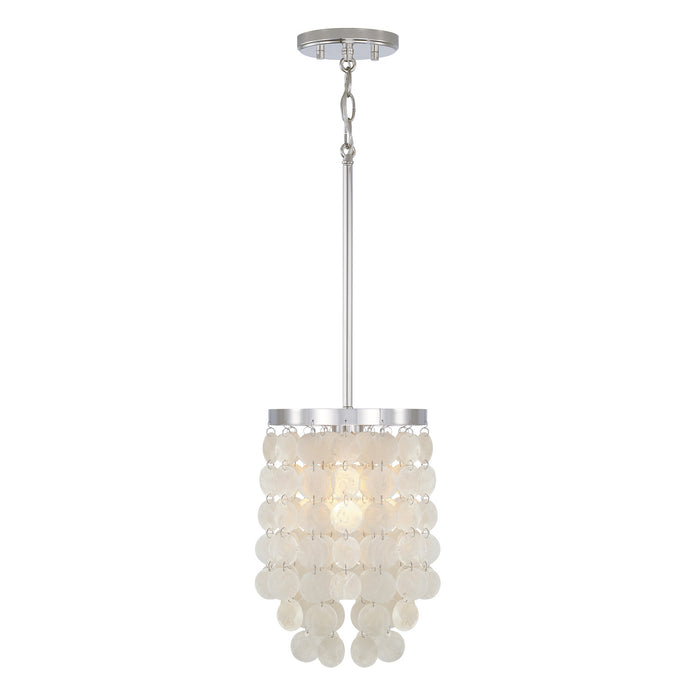 Capital Lighting AA1012PN One Light Pendant, Polished Nickel