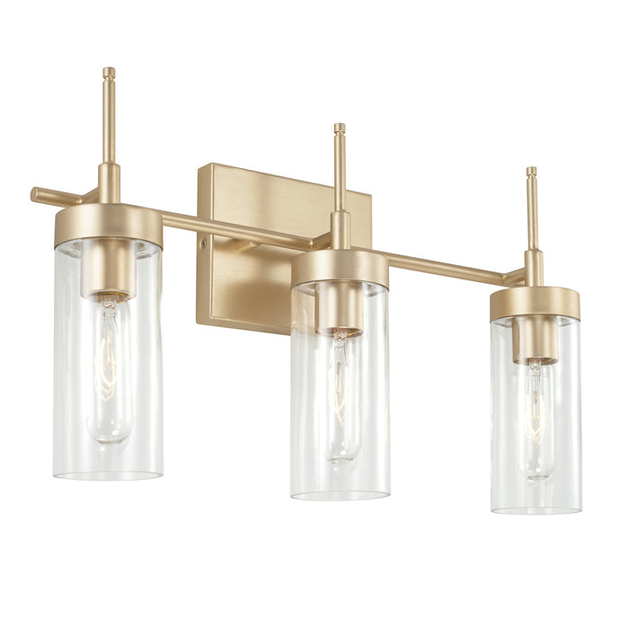 Capital Lighting AA1015SF Three Light Vanity, Soft Gold