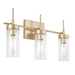 Capital Lighting AA1015SF Three Light Vanity, Soft Gold