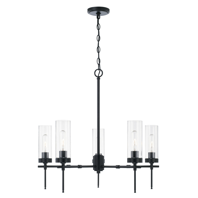 Capital Lighting AA1017MB Five Light Chandelier, Matte Black