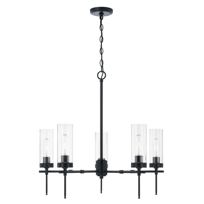 Capital Lighting AA1017MB Five Light Chandelier, Matte Black
