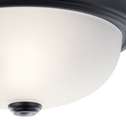 Kichler 8111BK Two Light Flush Mount, Black (2)