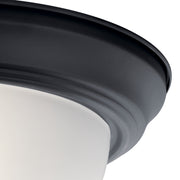 Kichler 8111BK Two Light Flush Mount, Black (3)