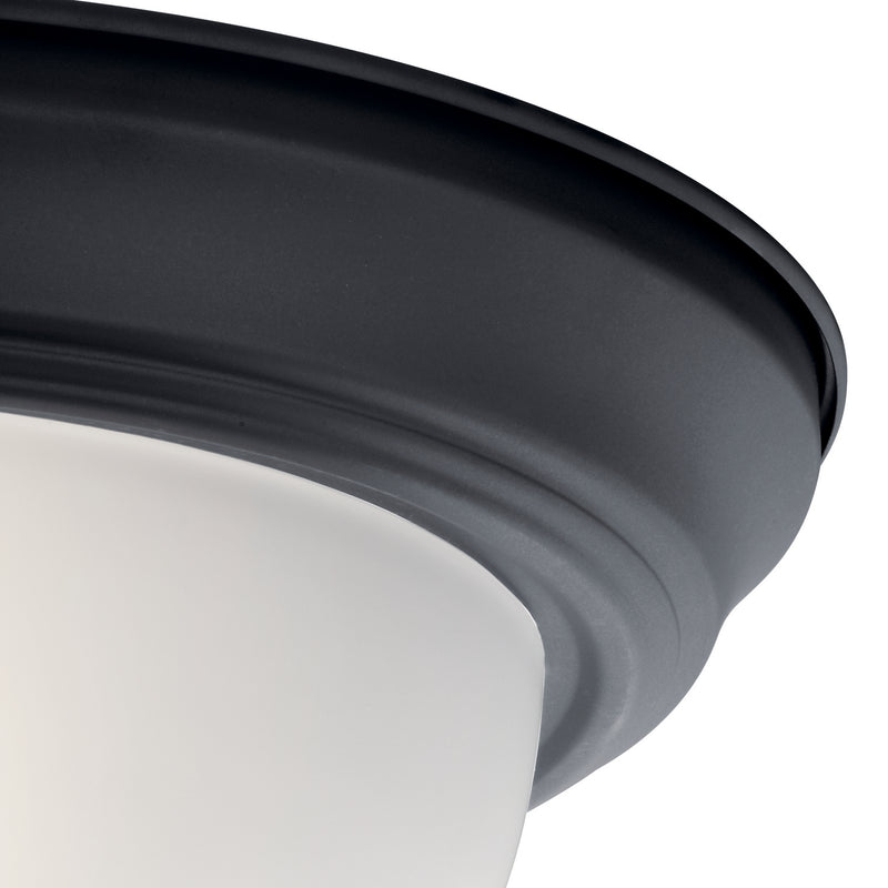 Kichler 8111BK Two Light Flush Mount, Black (3)
