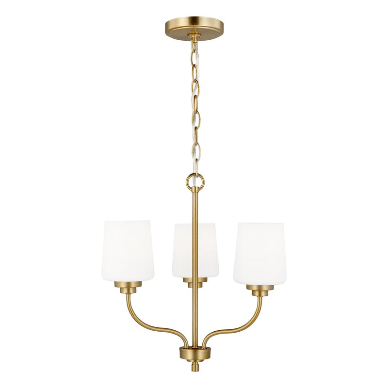 Generation Lighting 3102803EN3-848 Windom Three Light Chandelier, Satin Brass Main Image.jpg