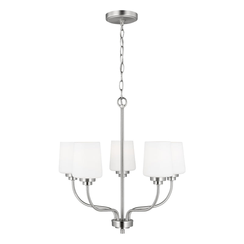 Generation Lighting 3102805EN3-962 Windom Five Light Chandelier, Brushed Nickel Main Image.jpg