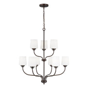 Generation Lighting 3102809-710 Windom Nine Light Chandelier, Bronze Main Image.jpg