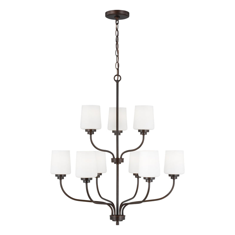 Generation Lighting 3102809-710 Windom Nine Light Chandelier, Bronze Main Image.jpg