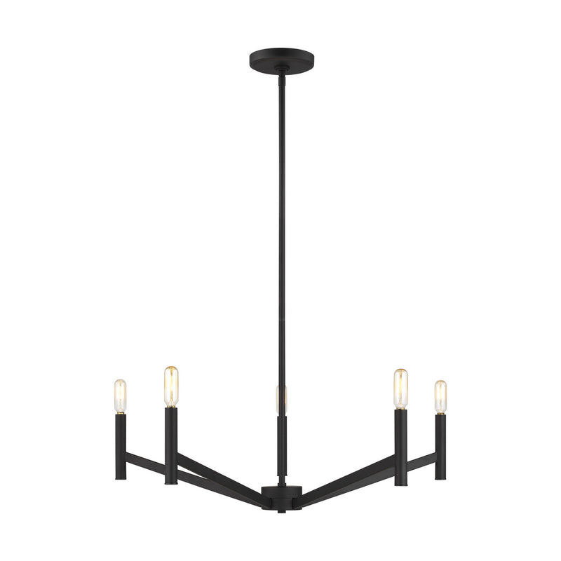 Visual Comfort Studio 3124305-112 Vector Five Light Chandelier, Midnight Black Main Image.jpg