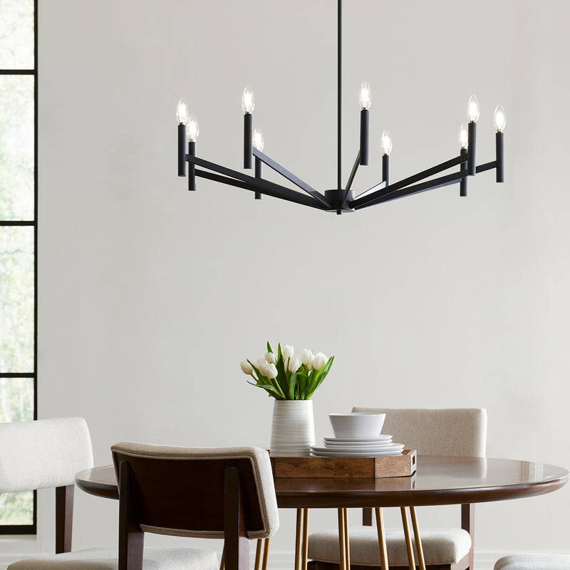 Visual Comfort Studio 3124309-112 Vector Nine Light Chandelier, Midnight Black Alternate Image.jpg