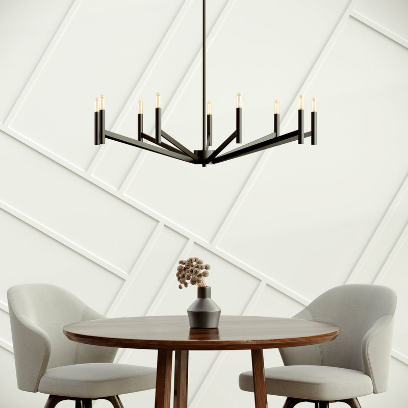 Visual Comfort Studio 3124309-112 Vector Nine Light Chandelier, Midnight Black Alternate Image 4.jpg