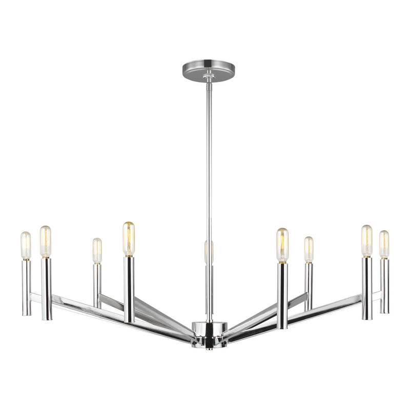Visual Comfort Studio 3124309EN-05 Vector Nine Light Chandelier, Chrome Main Image.jpg