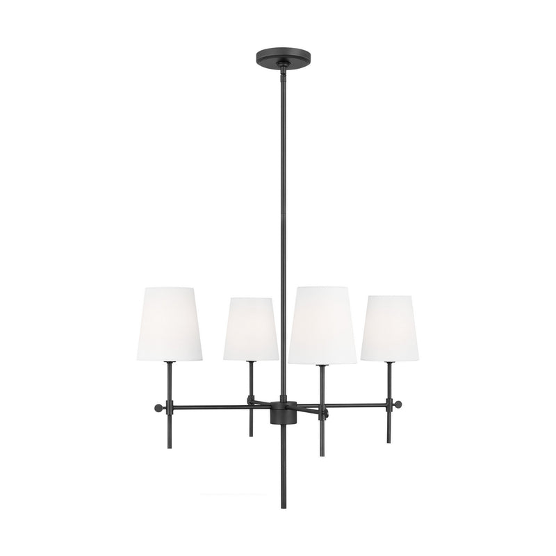 Visual Comfort Studio 3187204-112 Baker Four Light Chandelier, Midnight Black Main Image.jpg