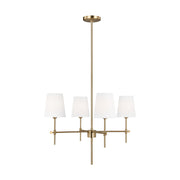 Visual Comfort Studio 3187204-848 Baker Four Light Chandelier, Satin Brass Main Image.jpg