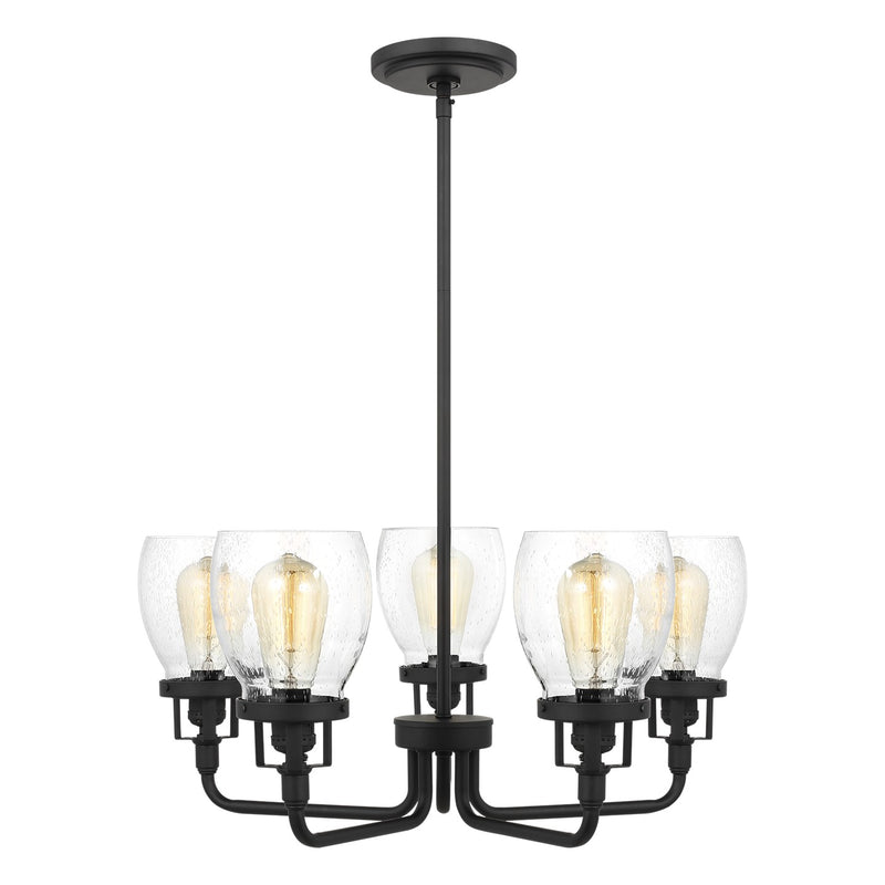 Generation Lighting 3214505-112 Belton Five Light Chandelier, Midnight Black Main Image.jpg