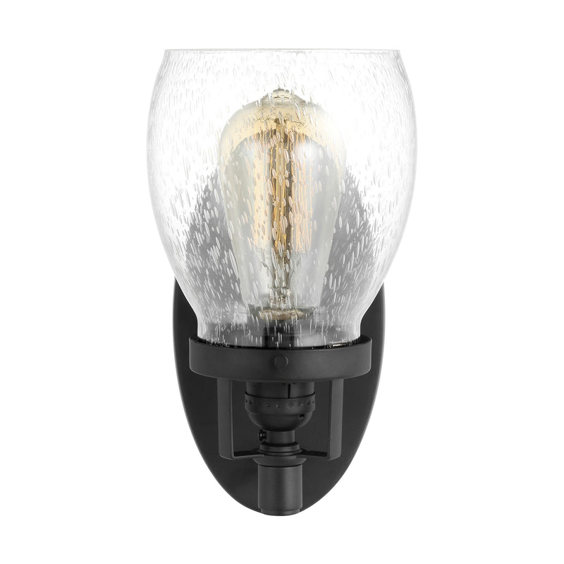 Generation Lighting 4114501-112 Belton One Light Wall / Bath Sconce, Midnight Black Main Image.jpg