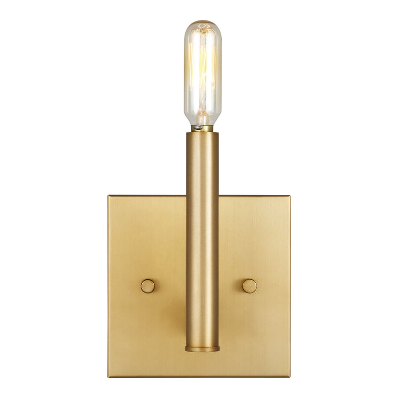 Visual Comfort Studio 4124301-848 Vector One Light Wall / Bath Sconce, Satin Brass Main Image.jpg