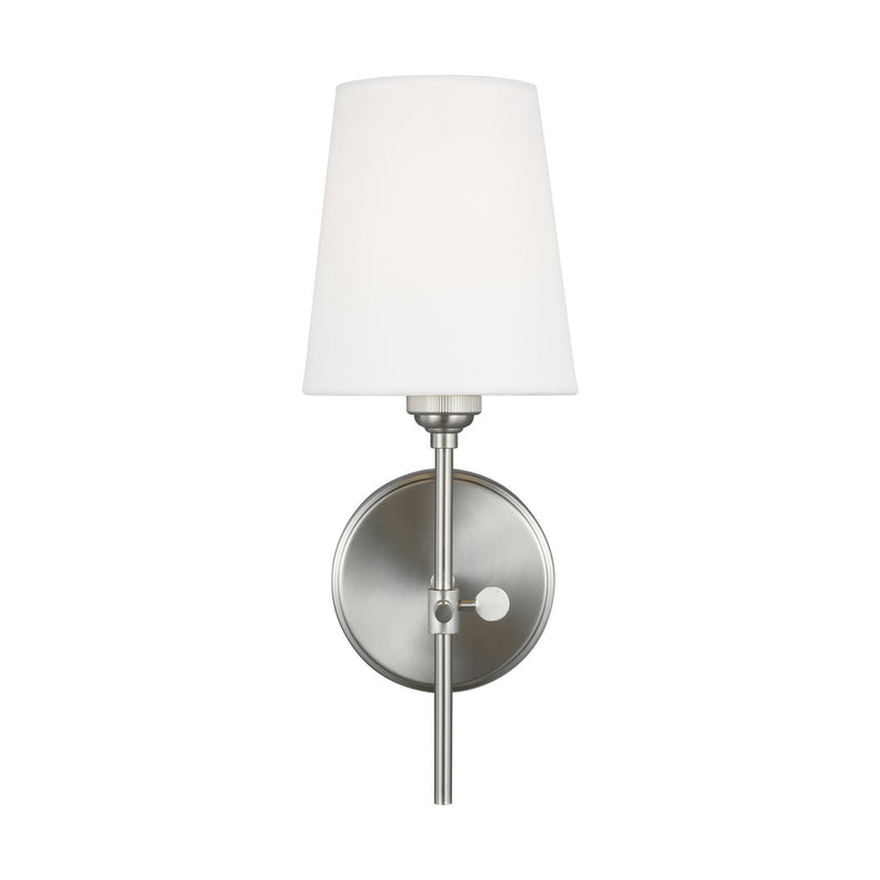Visual Comfort Studio 4187201-962 Baker One Light Wall / Bath Sconce, Brushed Nickel Main Image.jpg