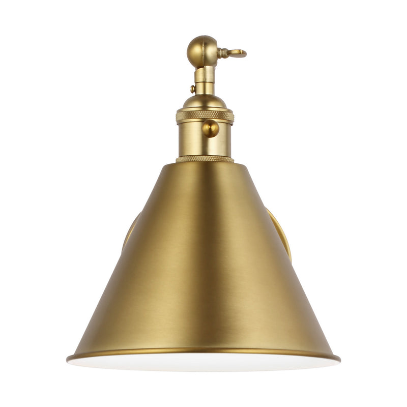 Visual Comfort Studio 4198101EN3-848 Salem One Light Wall Sconce, Satin Brass Main Image.jpg