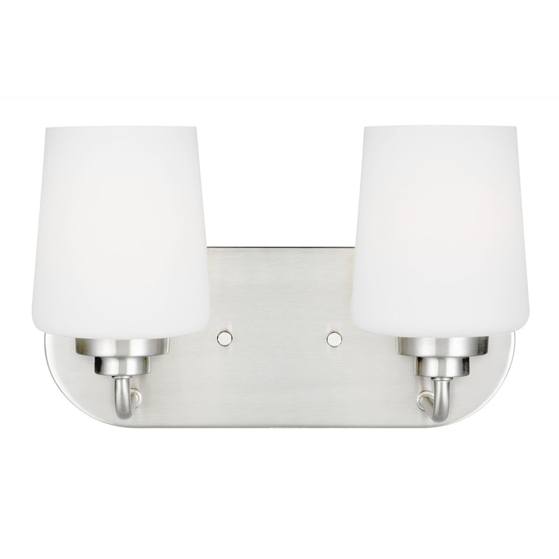 Generation Lighting 4402802-962 Windom Two Light Wall / Bath, Brushed Nickel Main Image.jpg