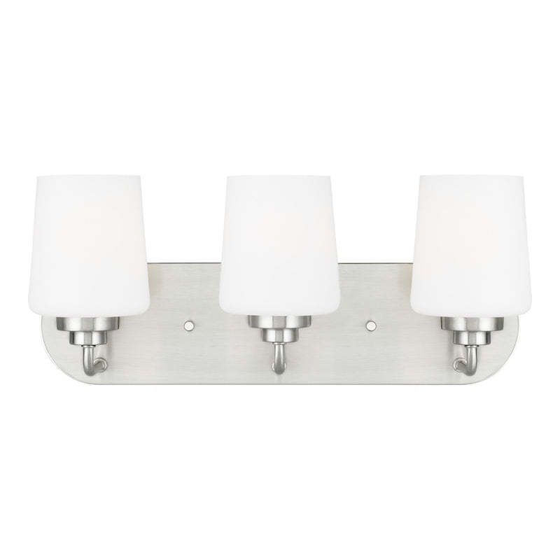 Generation Lighting 4402803EN3-962 Windom Three Light Wall / Bath, Brushed Nickel Main Image.jpg