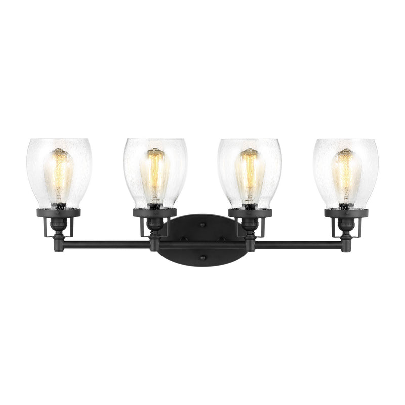Generation Lighting 4414504-112 Belton Four Light Wall / Bath, Midnight Black Main Image.jpg