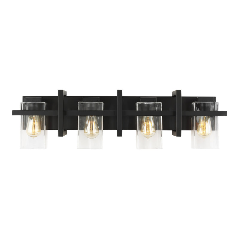 Generation Lighting 4441504-112 Mitte Four Light Wall / Bath, Midnight Black Main Image.jpg
