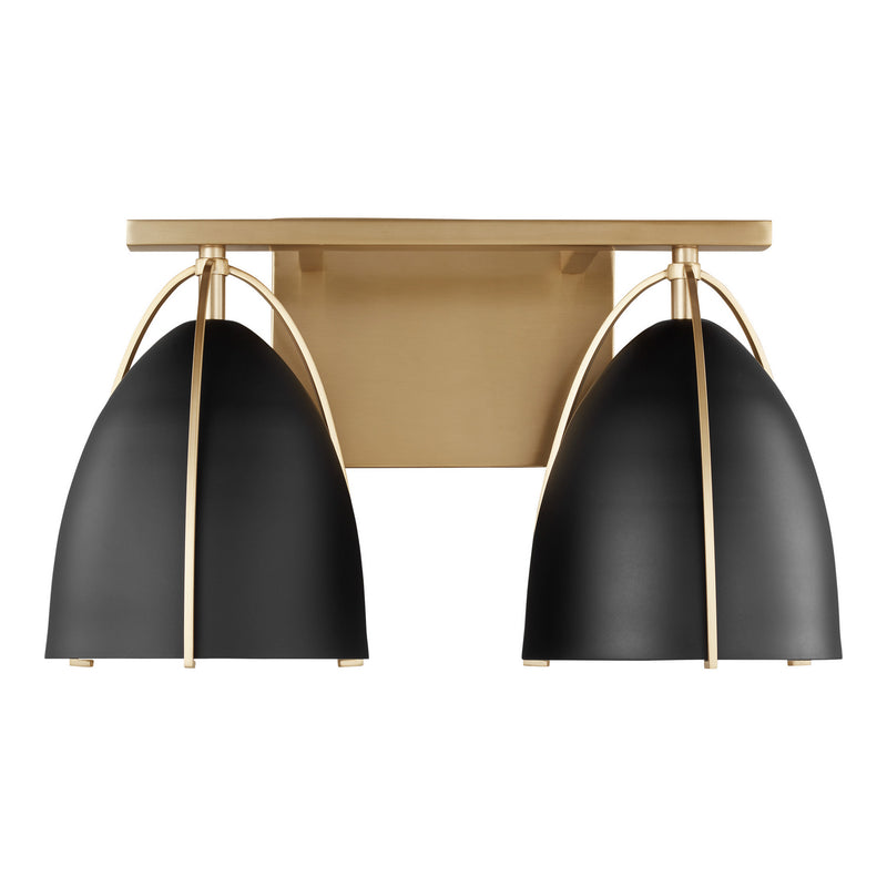 Visual Comfort Studio 4451702-848 Norman Two Light Wall / Bath, Satin Brass Main Image.jpg