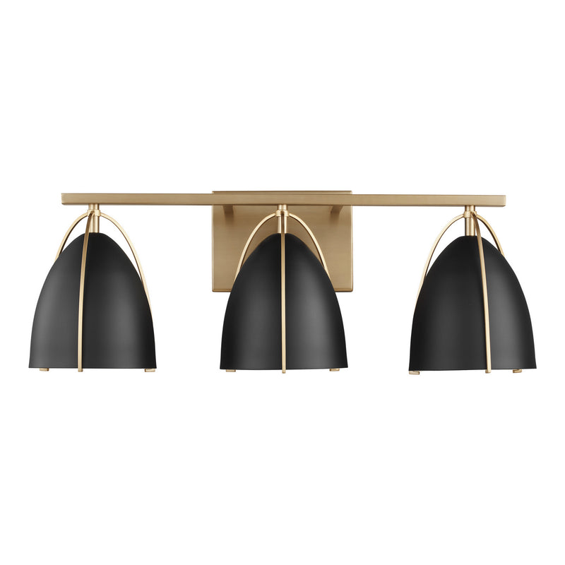 Visual Comfort Studio 4451703-848 Norman Three Light Wall / Bath, Satin Brass Main Image.jpg