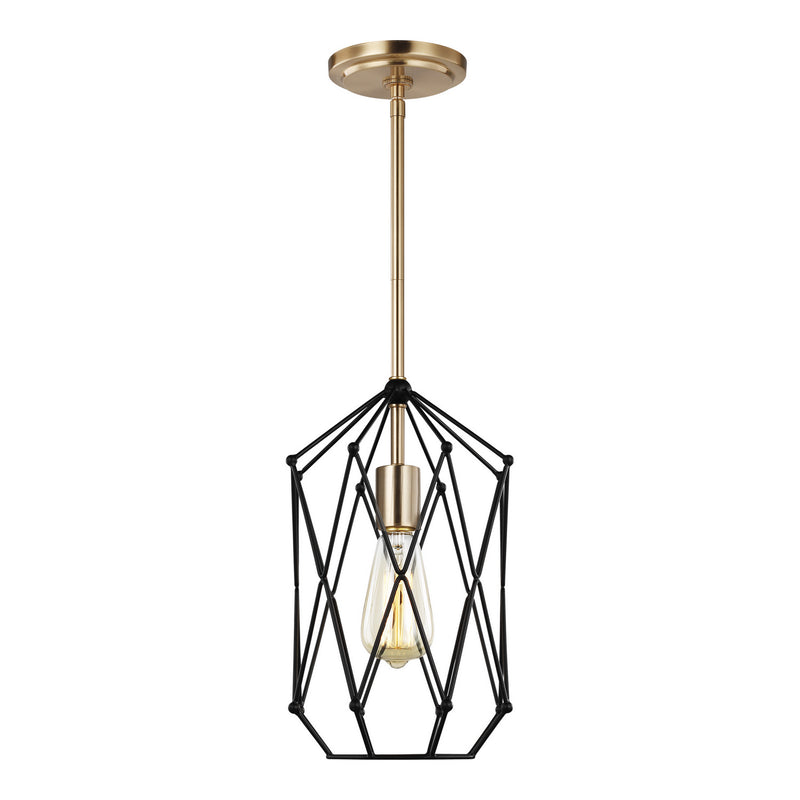 Visual Comfort Studio 5134101-848 Zarra One Light Lantern, Satin Brass Main Image.jpg