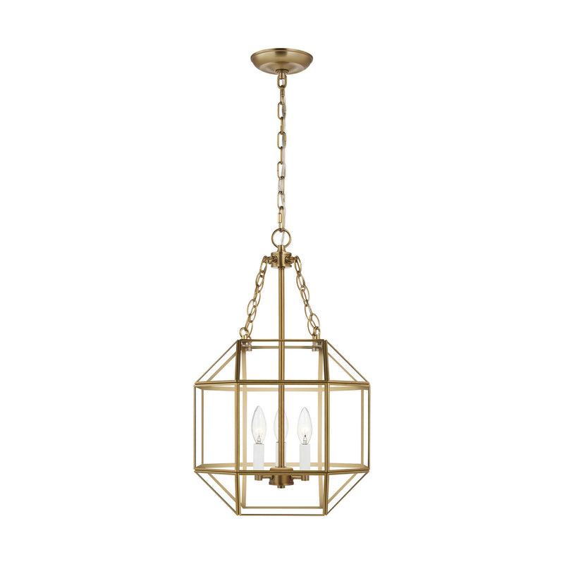 Visual Comfort Studio 5179403-848 Morrison Three Light Lantern, Satin Brass Main Image.jpg