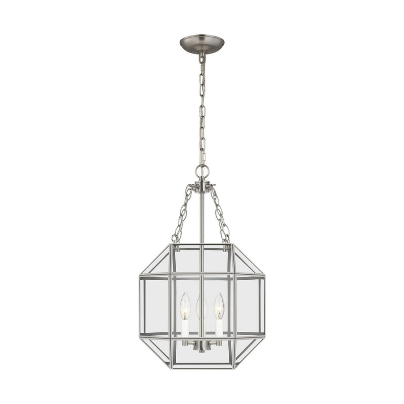 Visual Comfort Studio 5179403-962 Morrison Three Light Lantern, Brushed Nickel Main Image.jpg