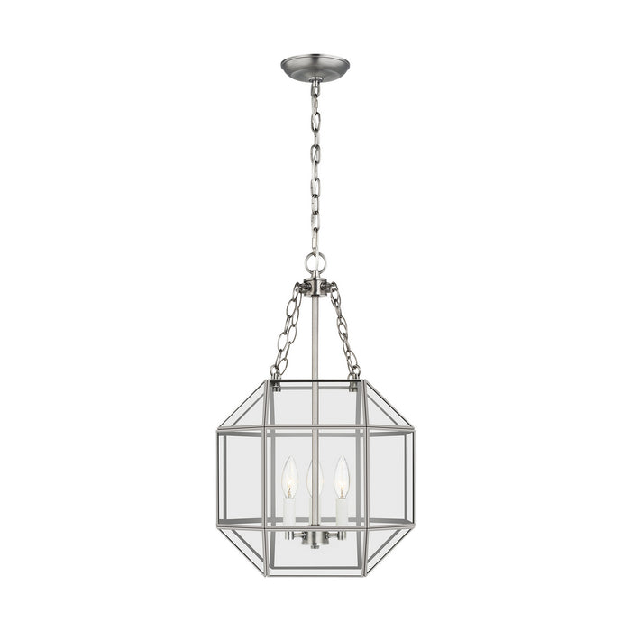 Visual Comfort Studio 5179403-965 Morrison Three Light Lantern, Antique Brushed Nickel Main Image.jpg