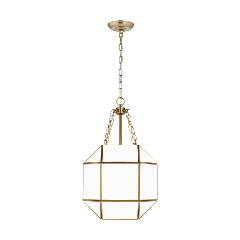 Visual Comfort Studio 5179453-848 Morrison Three Light Lantern, Satin Brass Main Image.jpg