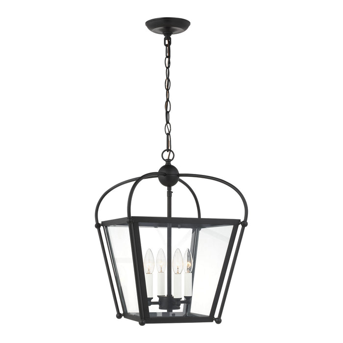 Visual Comfort Studio 5191004EN-112 Charleston Four Light Lantern, Midnight Black Main Image.jpg