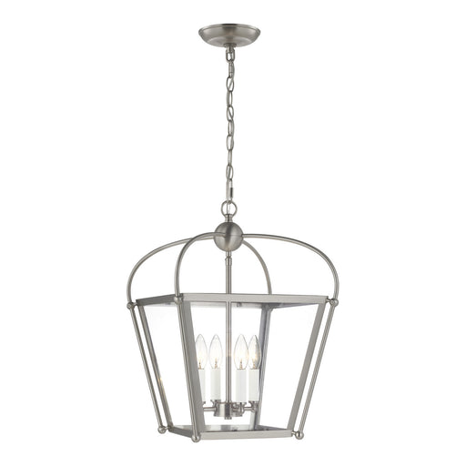 Visual Comfort Studio 5191004EN-962 Charleston Four Light Lantern, Brushed Nickel Main Image.jpg