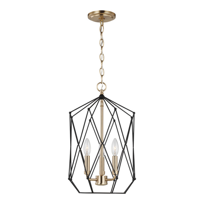 Visual Comfort Studio 5234103-848 Zarra Three Light Lantern, Satin Brass Main Image.jpg