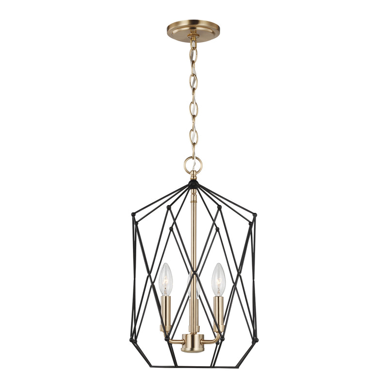 Visual Comfort Studio 5234103EN-848 Zarra Three Light Lantern, Satin Brass Main Image.jpg