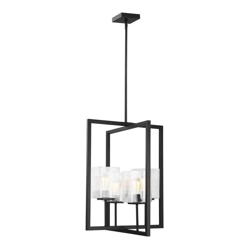 Generation Lighting 5241504-112 Mitte Four Light Hall / Foyer, Midnight Black Main Image.jpg