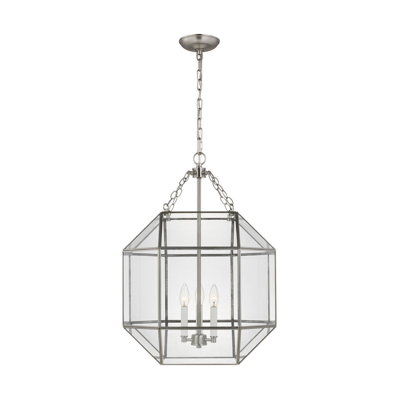 Visual Comfort Studio 5279403EN-962 Morrison Three Light Lantern, Brushed Nickel Main Image.jpg