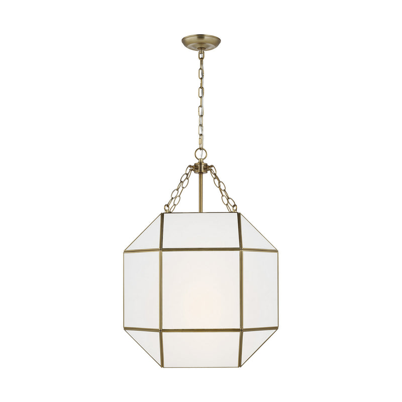 Visual Comfort Studio 5279453-848 Morrison Three Light Lantern, Satin Brass Main Image.jpg