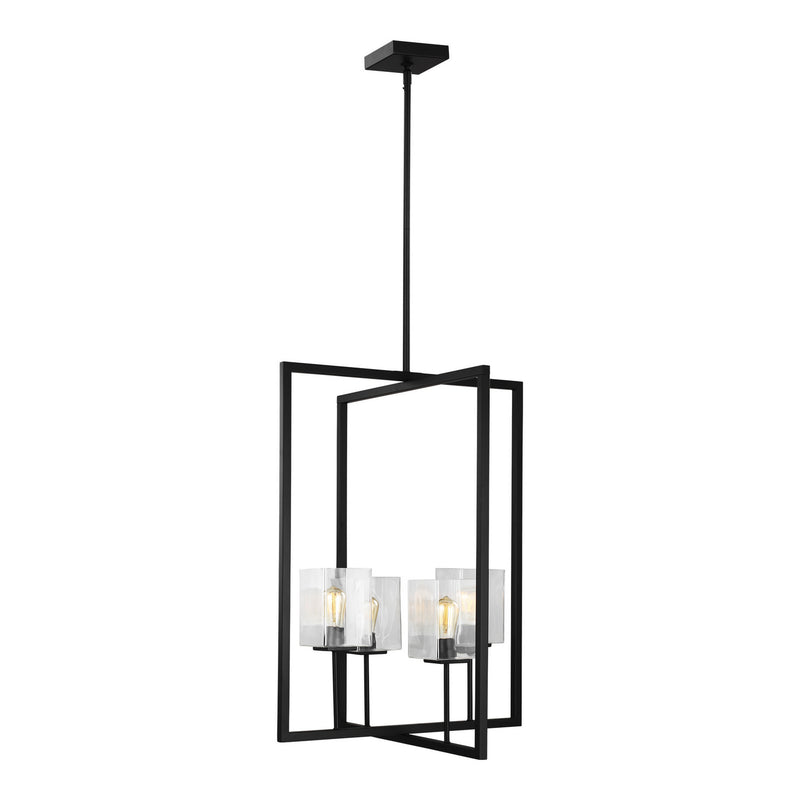 Generation Lighting 5341504-112 Mitte Four Light Hall / Foyer, Midnight Black Main Image.jpg