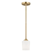 Generation Lighting 6102801-848 Windom One Light Mini-Pendant, Satin Brass Main Image.jpg