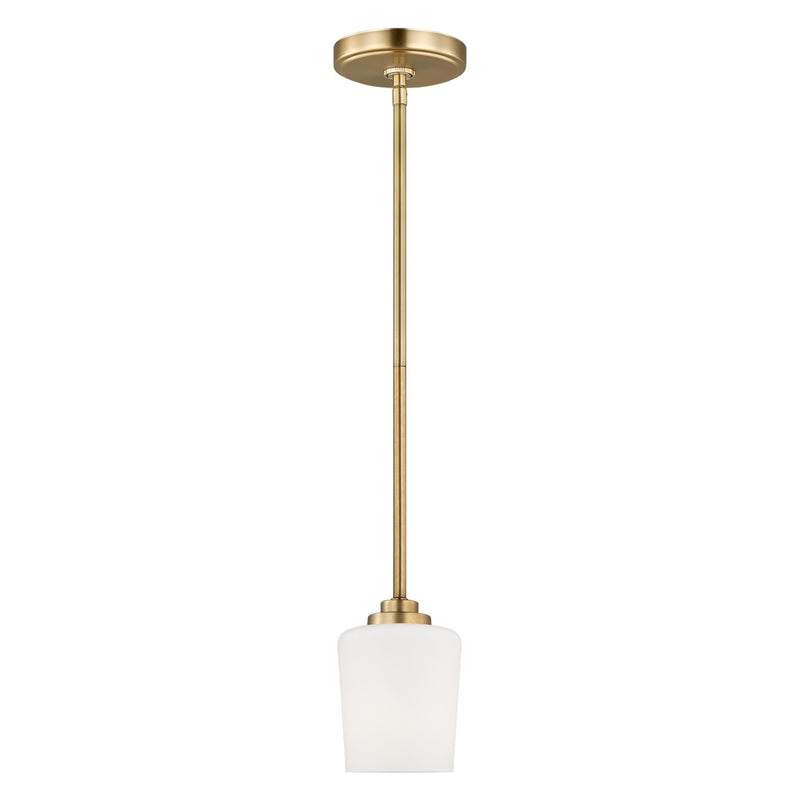 Generation Lighting 6102801-848 Windom One Light Mini-Pendant, Satin Brass Main Image.jpg