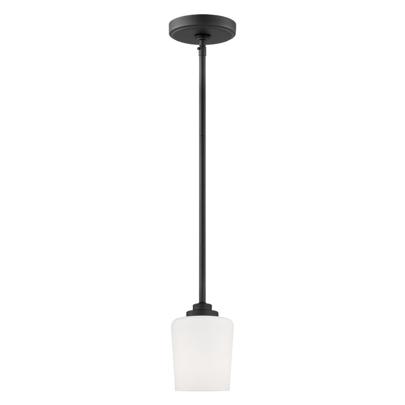 Generation Lighting 6102801EN3-112 Windom One Light Mini-Pendant, Midnight Black Main Image.jpg